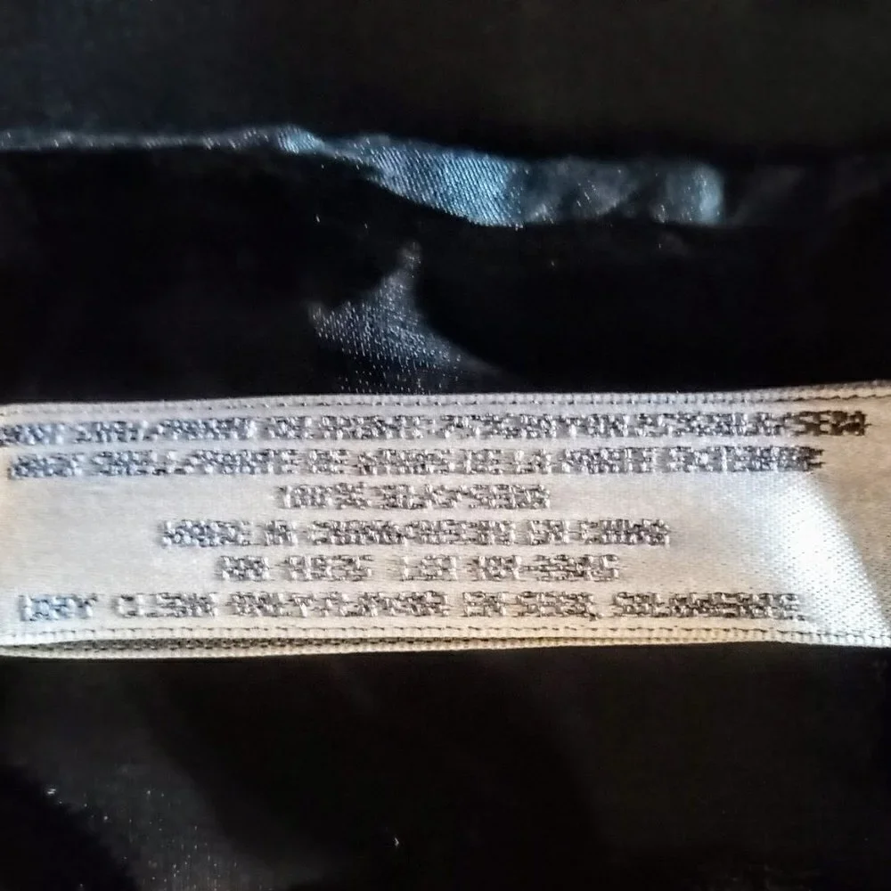 Jacqueline Ferrar Black Silk Velvet Oblong Scarf